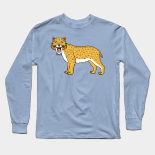 Saber-toothed tiger illustration Long Sleeve T-Shirt